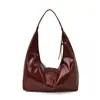 Bolso Bandolera Casual Brillante Tipo Bollo para Mujer Otoño 2025 Nuevo Popular Versátil de Moda Bolso de Hombro Único