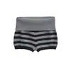 Shorts de Punto Rayados Color Block Estilo Americano Chica Picante Deseo Puro Diseño de Nicho 2026 Primavera Nuevos Pantalones Cortos Ajustados para Mujeres Menudas