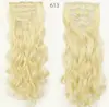Extensões de Cabelo Sintético Clip-In Conjunto de 7 Peças Extensões de Cabelo Peruca Extensões de Cabelo Cortina de Cabelo Peruca 16 Presilhas Cabelo Longo Cacheado Fibra Sintética para Mulheres