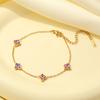 Pendientes de estrella de cinco puntas con diamantes huecos de lujo y luz de alta gama, muy vendidos en acero inoxidable, pendientes de flor de circonita de color mariposa