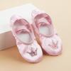 Zapatos de Ballet Suaves Multicolores para Niñas con Diseño de Corona, Zapatos de Baile Brillantes para Niñas con Pedrería, Estilo Princesa
