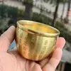Pote de Arroz de Latão Reunindo Riqueza Pote das Cem Bênçãos Recrutando Riqueza Trazendo Tesouro Pote b de Cobre Ornamento de Mesa para Sala de Estar Entrada Escritório
