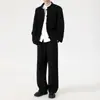 Conjunto de Duas Peças Masculino Estilo Chinês Retro de Lã com Botões, Jaqueta e Calça, Novidade Outono/Inverno 2025