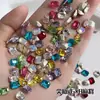 Mini Pedrería para Uñas con Forma de Corazón, Pedrería de Colores Vibrantes y Brillantes con Forma de Corazón Dopamina de Punta Trasera, Accesorios de Pedrería para Uñas Portátiles