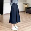 La primavera no se retrasaAntiarrugasVersión doble falda plisada, corte tridimensional falda midi línea A/elegante falda larga