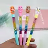 Oso de cabeza de goma suave lindo Red social trémolo magia varita de hada colorida bolígrafo de firma para estudiante bolígrafo de gel