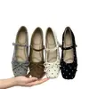 Zapatos Mary Jane de lunares estilo francés para mujer, zapatos de otoño poco profundos con lazo, dulces zapatos cuadrados para aumentar la altura