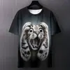 Camiseta de Verano Transfronteriza de Amazon Serie Hip-Hop Europea y Americana Impresión Digital 3D Camiseta Deportiva de Manga Corta para Hombre Tops