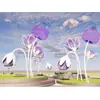 Escultura Grande de Flor Hueca de Acero Inoxidable Flor de Rosa Metálica Iluminación de Arte de Hierro Flor de Loto Adorno de Paisaje Exterior