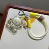 Pingente de Corrente para Celular Gato da Sorte Ouro Puro 999 Desenho Animado Chaveiro Gato da Sorte Pingente de Bolsa para Melhor Amiga e Namorada