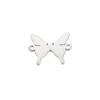 Comércio exterior venda quente espelho aço inoxidável fino borboleta acessórios de joia DIY colar personalizado pulseira conector pingente