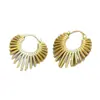 Pendientes de Aro con Líneas de Girasol Estilo Retro Europeo y Americano para Mujer, Diseño Único Que Hace Que el Rostro Se Vea Más Pequeño, Pendientes de Aro Personalizados y Audaces