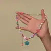 [Lenguaje de las Flores Showa] Collar de Camelia Estilo Francés Dulce Gargantilla de Perlas de Imitación Doble Capa Nuevo Estilo Otoño e Invierno