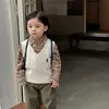 Ropa Infantil Inco Traje para Niños Primavera 2026 Nuevo Elegante Estilo Academia Chaqueta Pantalones Cargo Ropa Infantil para Niños