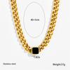 Pulseira Transfronteiriça para Mulheres Aço Titânio Ouro 18K Não Desbota Empilhada Colar Grosso Elegante Moda Joias de Alto Nível Retrô