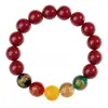 Fábrica de Pulseiras de Cinábrio Atacado Pulseira de Cinábrio com Cinco Deuses da Riqueza Areia Dourada Roxa de Alto Teor Fabricante de Contas Soltas Atacado