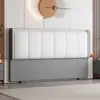 Novo estilo mesa de cabeceira encosto macio estofado madeira maciça couro genuíno estofado macio mesa de cabeceira única compra cama encosto ultra-fino madeira maciça de chão dupla mesa de cabeceira