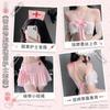 Lencería Sexy Enfermera Sexy Tentación Uniforme Juego de Roles Encaje Decorado Pecho Rosa Conjunto de Íntimos 5401