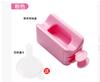 Caja de almacenamiento de polvo para uñas postizas, caja de polvo suelto, lentejuelas, caja de polvo doble francesa de reciclaje, herramienta de almacenamiento de polvo brillante Espejo Mágico