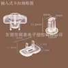 Remache hembra de plástico transparente hebilla cuadrada acrílica hebilla de inserción conector de lámina de plástico de cartón
