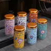 Bule de Chá Cerâmica Esmaltada Mini tamanho pequeno Chá Perfumado Frutas Secas Pote Selado Pote de Armazenamento Doméstico Bule de Chá Portátil de Viagem
