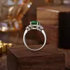 Anillo de Plata de Ley 925 Súper Hada Mariposa Montura Diamante de Alto Carbono Corte Flor de Hielo Colorida Anillo de Hada Nicho Ins Joyería Estilo Europeo y Americano