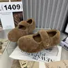 Zapatos Mary Jane de nuevo estilo con suelas suaves y punta poco profunda, zapatos casuales retro franceses para mujer, zapatos planos 2026 con forro de felpa y cierre de velcro