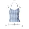 Ropa de Mujer Europea y Americana Otoño 2026 Nuevas Llegadas Cuadros Frescos Espalda Descubierta Adelgazante Halter Chaleco Pequeño Comercio Exterior Mayoreo