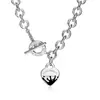 Nuevo Colgante en Forma de Corazón para Abrochar de la Marca T, Varios Estilos de Collares, Modernos y Elegantes, Selección de Influencers Populares, Diseño Clásico, Venta Directa del Fabricante