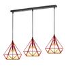 Lámpara de araña nórdica de hierro con personalidad creativa, lámpara colgante de diamantes, para bar, restaurante, estilo retro industrial, estilo moderno.