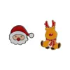 Broche Rena de Natal Broche Fofo do Papai Noel Presente Pequeno Criativo Enfeite de Distintivo Árvore de Natal de Pelúcia