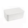 Caja de almacenamiento para mascarillas, grande, a prueba de polvo, sellada, con tapa, para guardar guantes desechables y desmaquillantes.