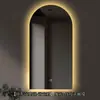 Espejo de baño redondo de alta venta al por mayor, montado en la pared, antivaho, espejo inteligente con pantalla táctil e iluminación LED, ideal para maquillaje