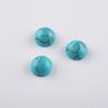 Linha preta sintética azul turquesa anel de superfície Rodada 4 ~ 20mm brilhante flat diy anel pingente brincos embutidos jóias