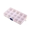 Caja Plástica Transparente Pequeña de 15 Compartimentos con Tapa Caja de Almacenamiento para Piezas de Joyería Componentes Electrónicos Caja para Joyas Perlas Equipo de Pesca