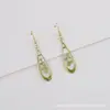 Aiwei Nuevo Producto Transfronterizo Colgante de Espécimen de Planta Pendientes de Gota de Agua de Resina Pendientes de Flores Secas Coloridos Joyería de Flores Reales