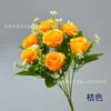 Simulação 7 Cabeças Flor Rosa de Cavalheiro Noiva Segurando Flor Fazendo guirlanda Arranjo de flores Clipe de adereço de cabeça de minoria fazendo