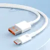 Cable de datos 6A, línea de carga rápida súper rápida de 66W, línea de carga para teléfono móvil tipo C de Huawei Xiaomi Apple, Android