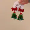 "Edición Limitada de Navidad" ¡Tres Opciones Disponibles! Obertura Navideña Pendientes de Campana Dorada Pendientes de Árbol de Navidad con Cuentas Verdes para Mujer