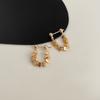 Pendientes retro geométricos de metal exagerados con diseño de nicho irregular, elegantes pendientes europeos y americanos de alta calidad para mujer.