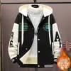 Abrigo grueso con forro polar para otoño e invierno, hombres, estudiantes de secundaria y preparatoria, chaqueta acolchada de algodón, adolescentes, chico guapo, uniforme de béisbol para hombre