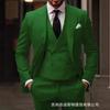 Nuevo Verde Europeo Americano Tallas Grandes Comercio Exterior Talla Grande Traje Tres Piezas Novio Padrino Anfitrión Banquete Traje
