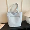 Bolsa de Tecido Brilhante Estrela Estilo Coreano Shuai Mijia para Mulheres, Bolsa de Ombro Tote de Grande Capacidade, Bolsa de Mão Estilo College para o Dia a Dia e Aula