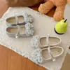 Zapatos de Princesa Cristal Elsa para Niñas, Nueva Colección Primavera/Otoño, Moño de Perlas, Zapatos de Cuero para Bebés Niños, Zapatos Planos Suaves con Pedrería