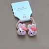 Versão Coreana dos Novos Laços de Cabelo Fofos de Urso e Coelho de Desenho Animado Infantil, Elásticos Divertidos para Cabelo de Bebê, Cordas para Rabo de Cavalo para Meninas