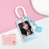 Portatarjetas de plástico transparente estilo Ins, para estudiantes, tarjetas escolares, portatarjetas con foto, llavero con relieve de Aidou Goo.
