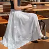 Productos Semielaborados de Tejido para Ropa, Falda de Malla Hueca de Encaje, Nueva Falda de Malla Versátil, Piezas Cortadas al por Mayor de Fabricante