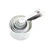 Venta al por mayor de fábrica juego de 8 piezas acero inoxidable cuchara medidora mango de silicona taza medidora juego de cucharas medidoras herramientas para hornear