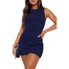 2024 Verão Novo Transfronteiriço Europa e Estados Unidos Feminino Peça Única Sem Mangas Sexy Menina Quente Saia de Quadril Slim-Fit Roupas Femininas de Alta Qualidade