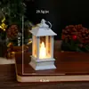 Lámpara de Vela Digital LED Lámpara de Viento Mini Pequeña Retro Linterna de Caballo Bolso Candeleros Lámpara Adornos Decorativos Luz de Noche de Mesita de Noche